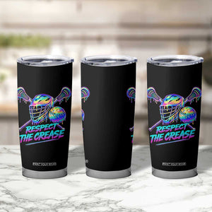 Respect The Crease Lacrosse Drip Tumbler Cup Funny Lax Goalie TS11 Print Your Wear
