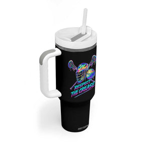 Respect The Crease Lacrosse Drip Tumbler With Handle Funny Lax Goalie TS11 Print Your Wear