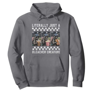 Baseball Raccoon Literally Just a Bleacher Creature Hoodie Funny Trash Panda At Ballfield TS11 Charcoal Print Your Wear