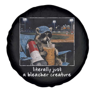 Baseball Raccoon Literally Just a Bleacher Creature Spare Tire Cover Funny Trash Panda Drinking Iced Coffee Ballfield TS11 Print Your Wear