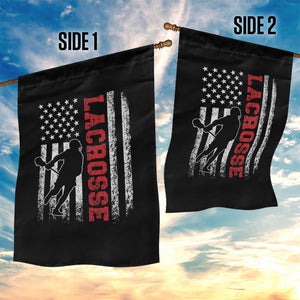Lacrosse American Flag Lax Men 4th of July Garden Flag TS11 Print Your Wear