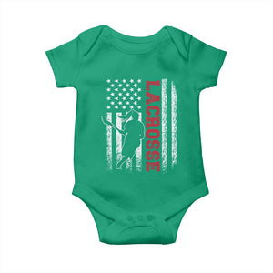 Lacrosse American Flag Lax Women 4th of July Baby Onesie TS11 Irish Green Print Your Wear
