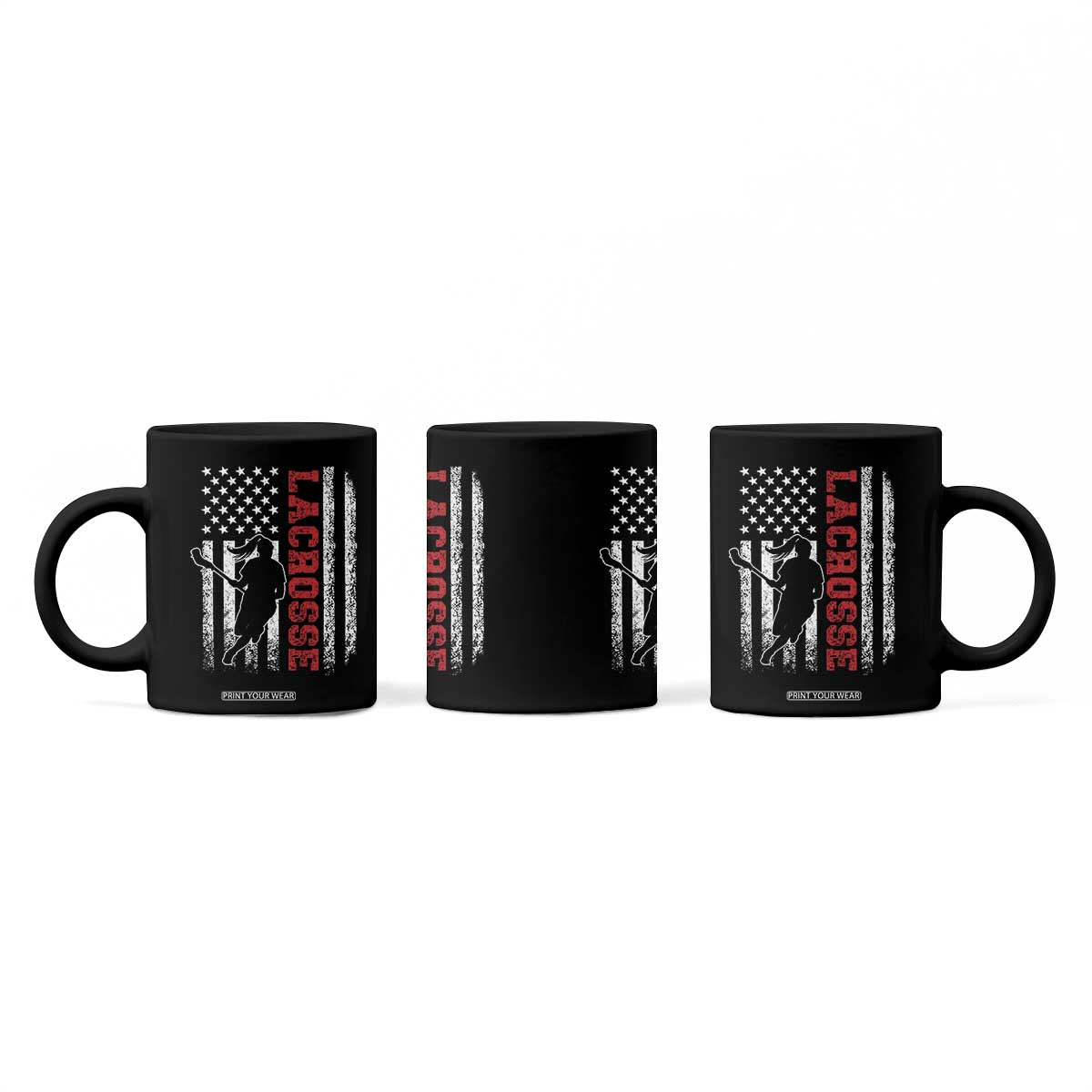 Lacrosse American Flag Lax Women 4th of July Coffee Mug TS11 Print Your Wear