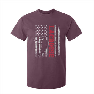 Lacrosse American Flag Lax Women 4th of July T Shirt For Kid TS11 Maroon Print Your Wear
