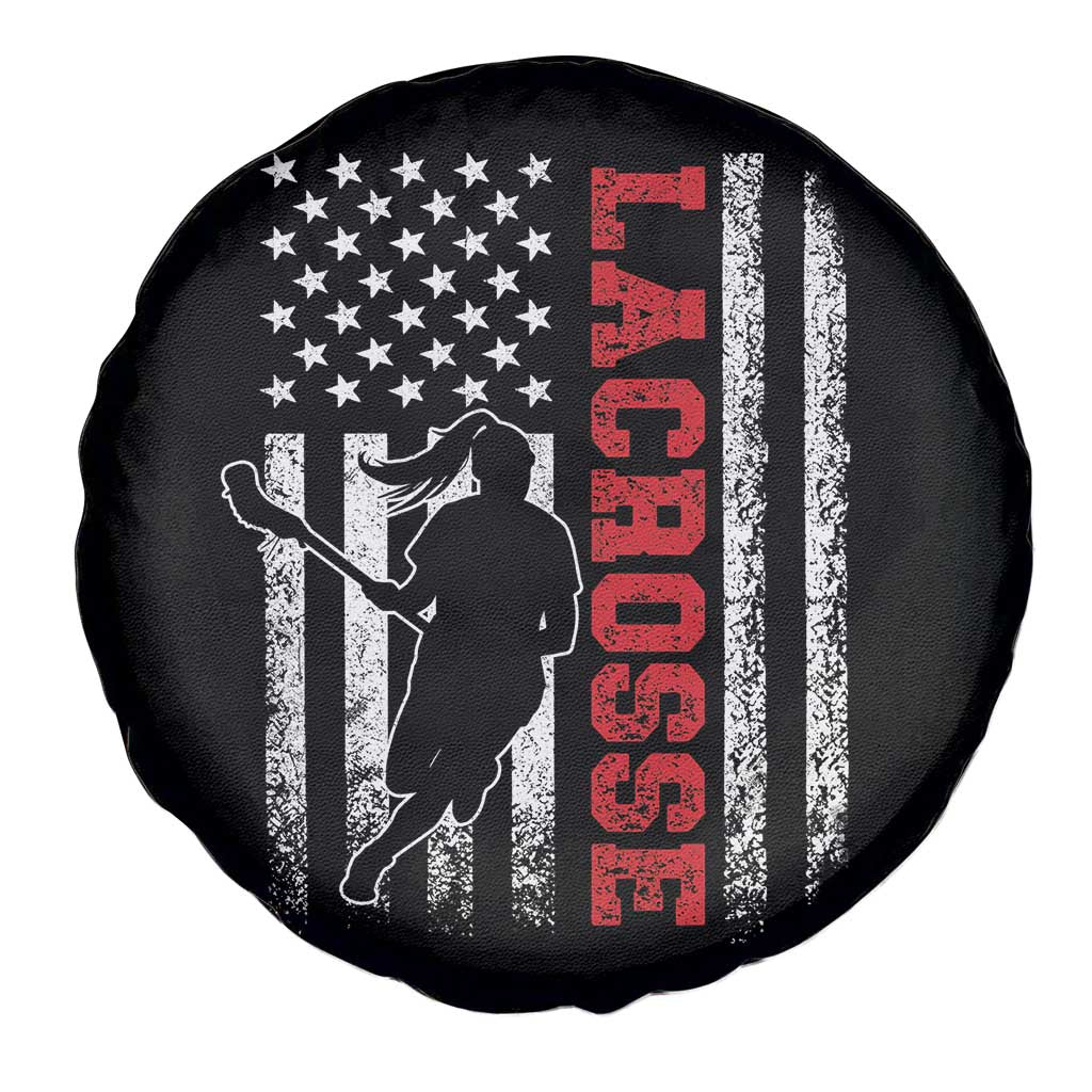 Lacrosse American Flag Lax Women 4th of July Spare Tire Cover TS11 Print Your Wear