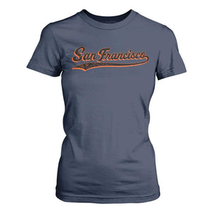 San Francisco Sports Script Retro Baseball Lovers Proud City T Shirt For Women TS11 Navy Print Your Wear