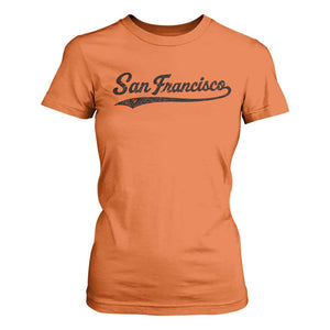San Francisco Sports Script Retro Baseball Lovers Proud City T Shirt For Women TS11 Orange Print Your Wear