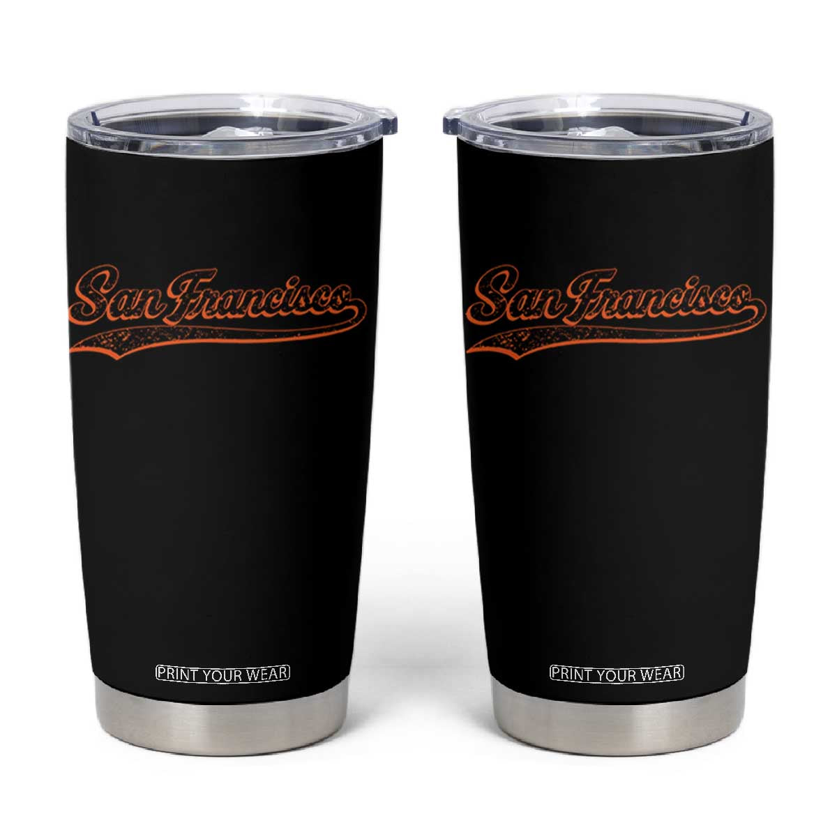 San Francisco Sports Script Retro Baseball Lovers Proud City Tumbler Cup TS11 Black Print Your Wear