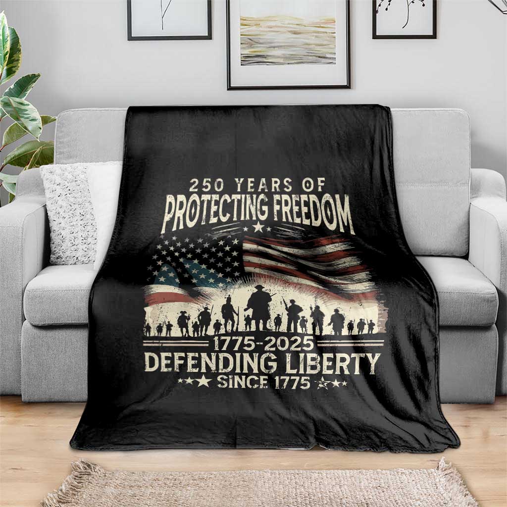 250 Years Of Protecting Freedom Defending Liberty Since 1775 Throw Blanket US Military Army Birthday TS11 Print Your Wear
