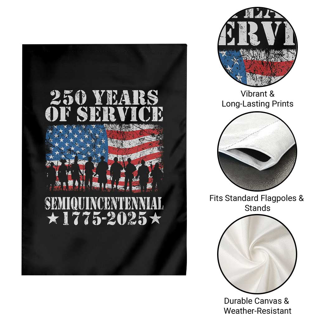 250 Years Of Service Semiquincentennial Garden Flag US Military Army Birthday American Flag TS11 Print Your Wear
