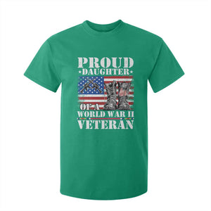 Proud Daughter Of A World War II Veteran T Shirt For Kid American Flag Army Boots TS11 Irish Green Print Your Wear