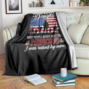 WWII Veteran Daughter Most People Never Meet Their Heroes I Was Raised By Mine Throw Blanket American Flag TS11 Print Your Wear