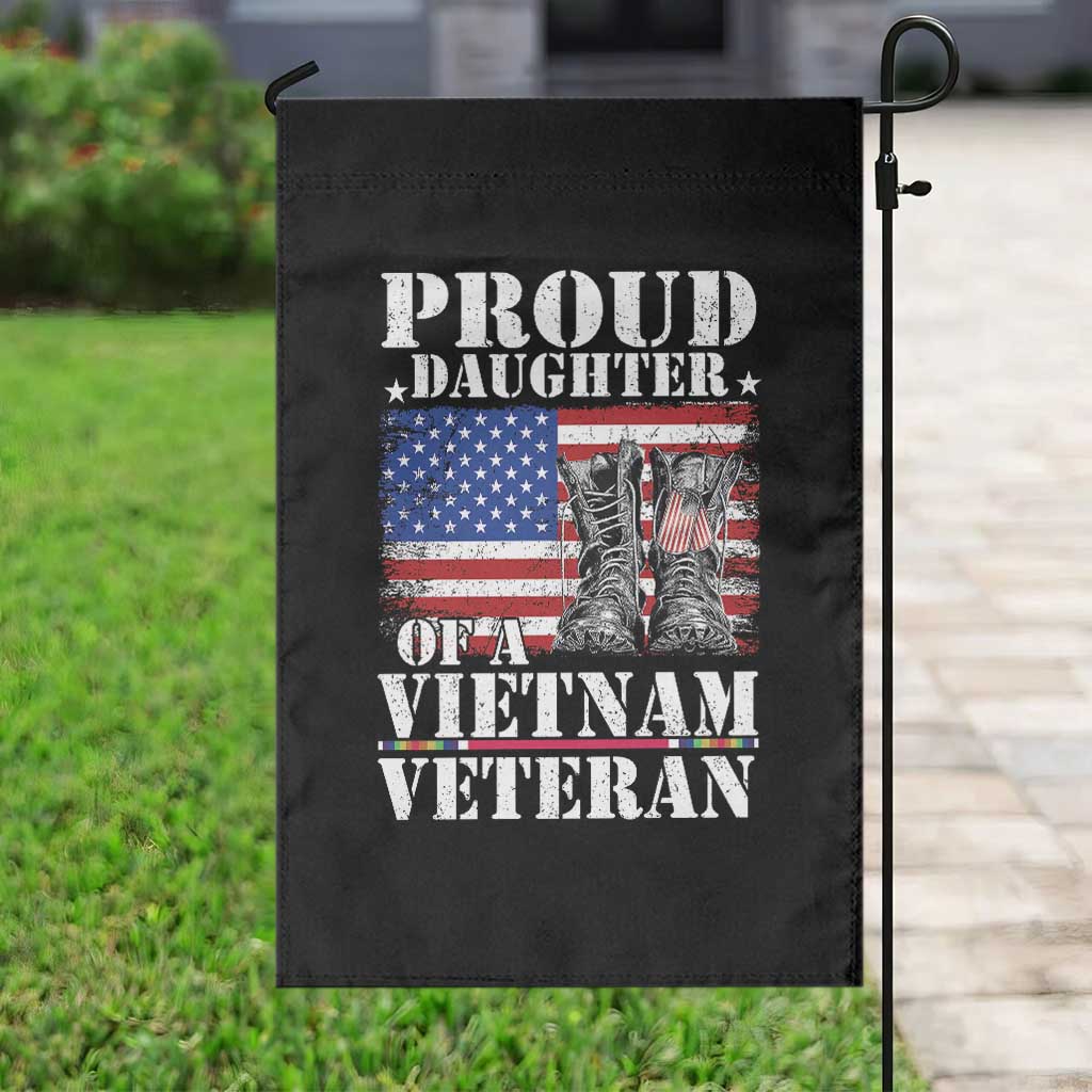 Proud Daughter Of A Vietnam Veteran Garden Flag American Flag Army Boots TS11 Print Your Wear