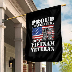 Proud Daughter Of A Vietnam Veteran Garden Flag American Flag Army Boots TS11 Print Your Wear