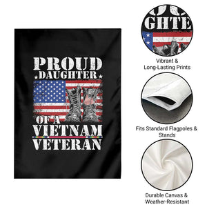 Proud Daughter Of A Vietnam Veteran Garden Flag American Flag Army Boots TS11 Print Your Wear