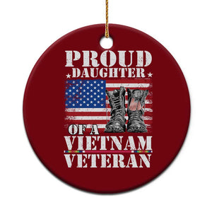 Proud Daughter Of A Vietnam Veteran Ceramic Ornament American Flag Army Boots TS11 1pc Red Print Your Wear