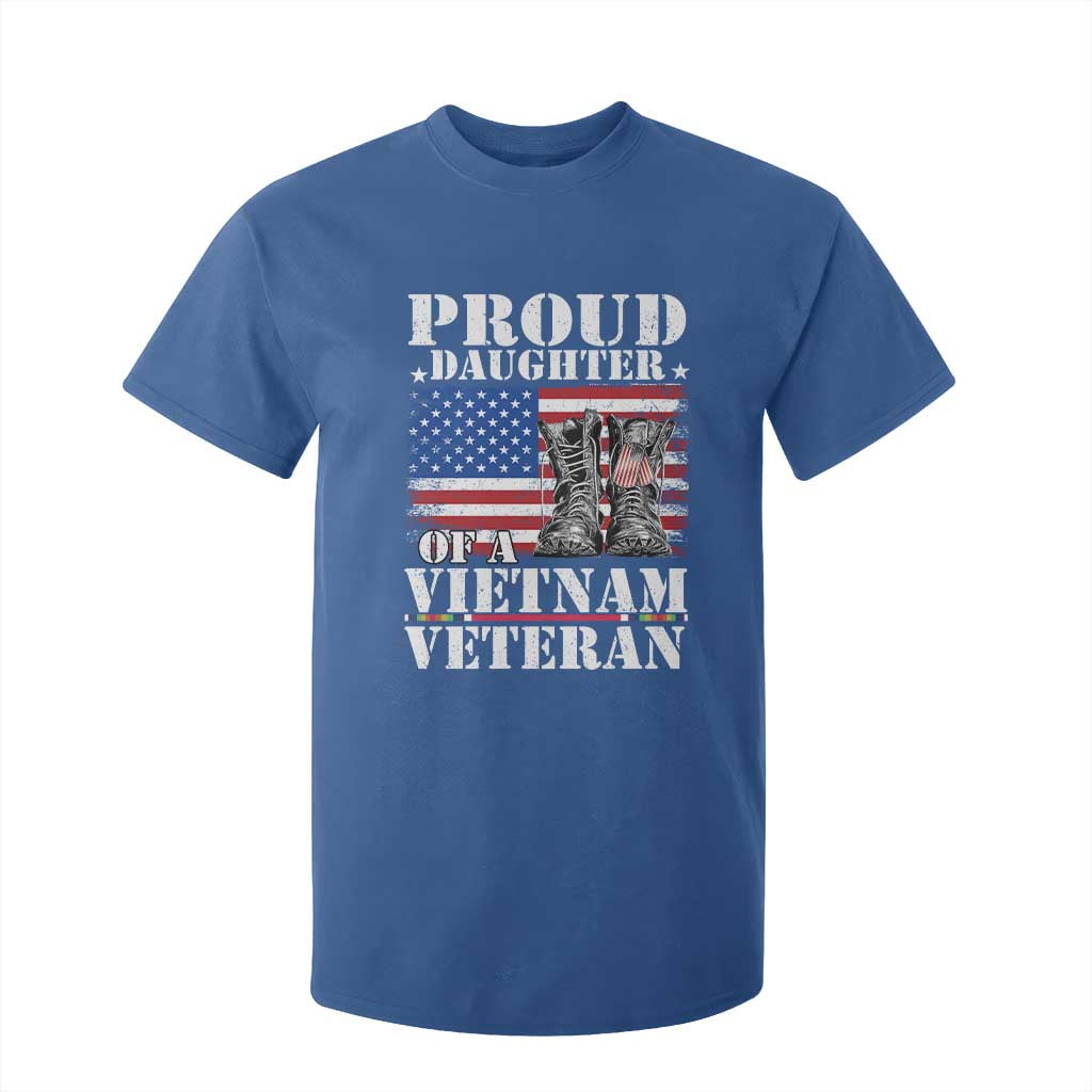 Proud Daughter Of A Vietnam Veteran T Shirt For Kid American Flag Army Boots TS11 Royal Blue Print Your Wear
