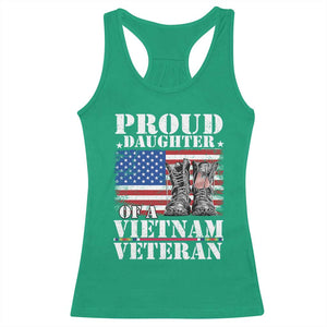 Proud Daughter Of A Vietnam Veteran Racerback Tank Top American Flag Army Boots TS11 Irish Green Print Your Wear