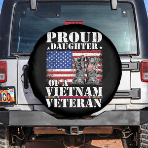 Proud Daughter Of A Vietnam Veteran Spare Tire Cover American Flag Army Boots TS11 No hole Black Print Your Wear