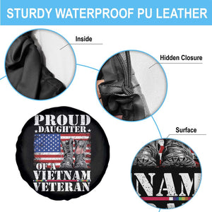 Proud Daughter Of A Vietnam Veteran Spare Tire Cover American Flag Army Boots TS11 Print Your Wear