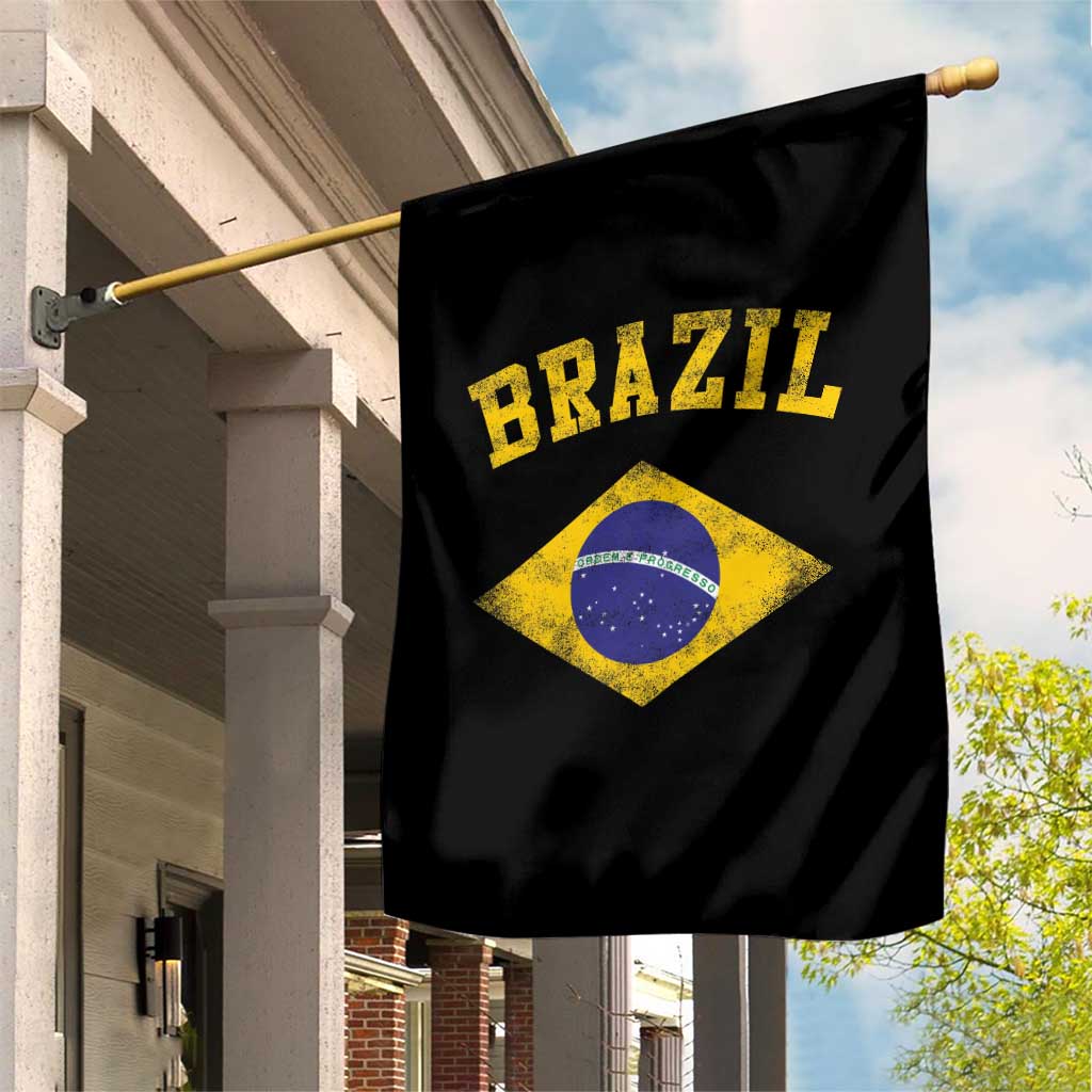 Vintage Brazil Flag Patriotic Brazilian Pride Garden Flag TS11 Print Your Wear