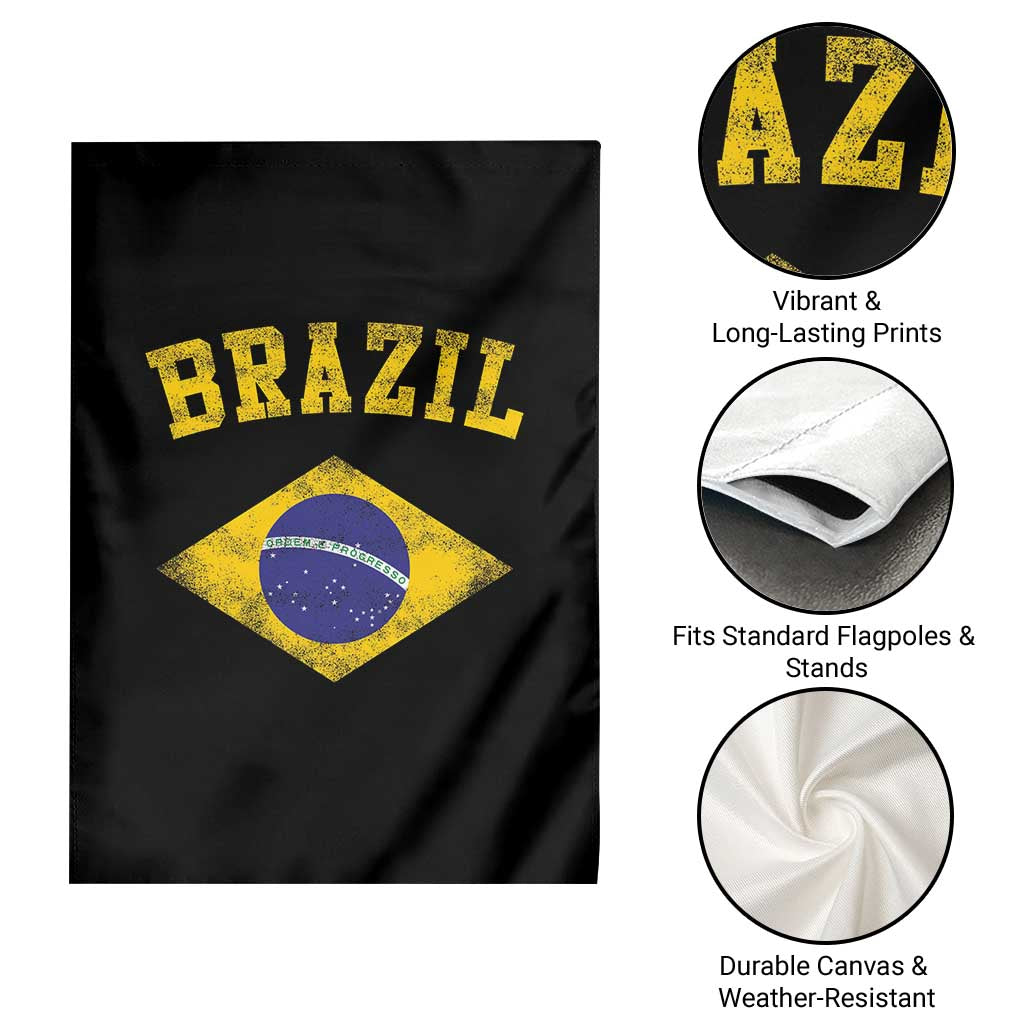 Vintage Brazil Flag Patriotic Brazilian Pride Garden Flag TS11 Print Your Wear