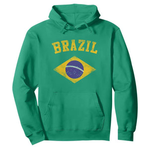 Vintage Brazil Flag Patriotic Brazilian Pride Hoodie TS11 Irish Green Print Your Wear