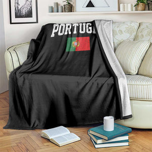 Vintage Portugal Flag Portuguese Pride Throwback Design Throw Blanket