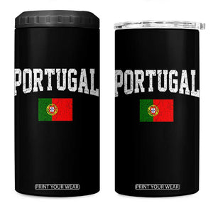Vintage Portugal Flag Portuguese Pride Throwback Design 4 in 1 Can Cooler Tumbler