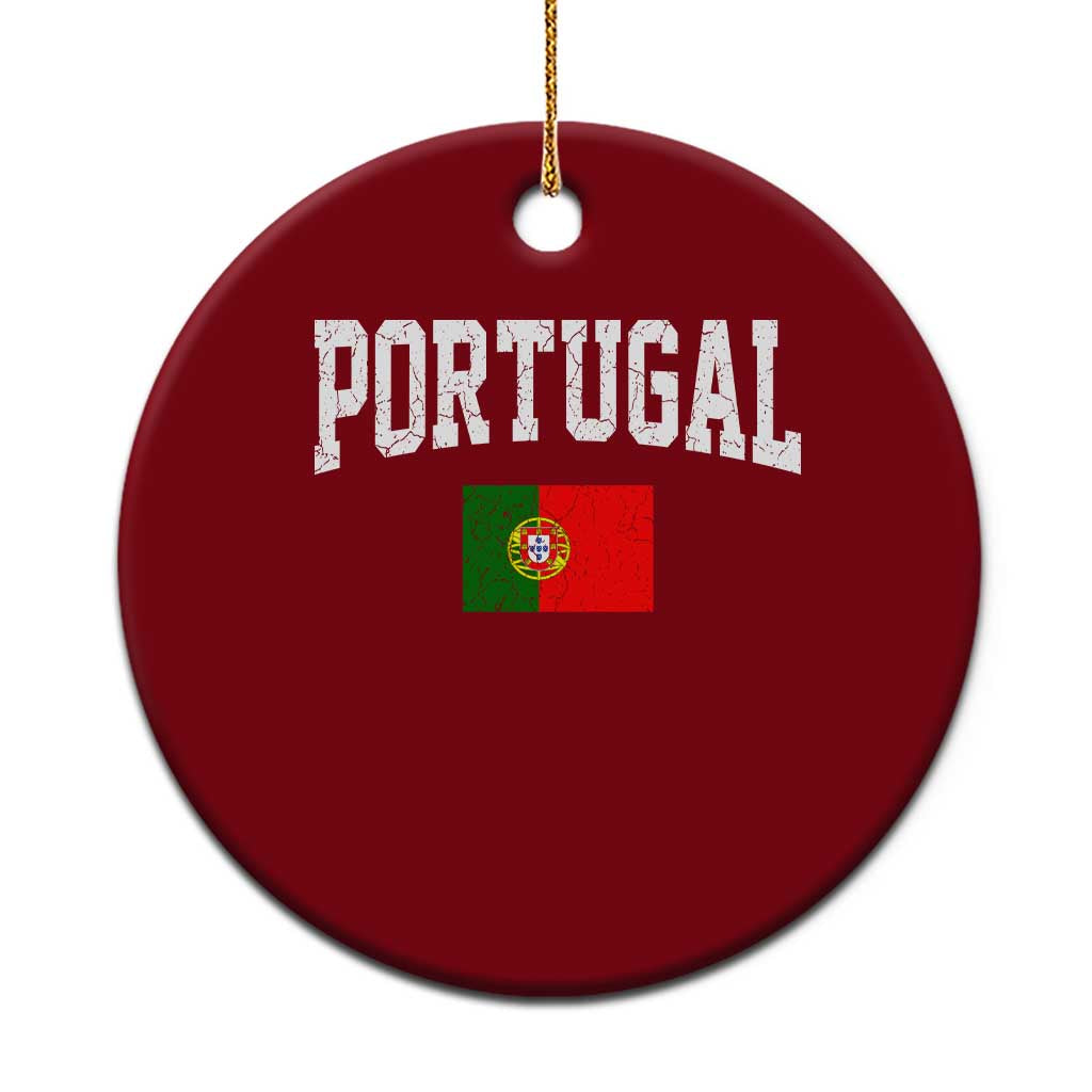 Vintage Portugal Flag Portuguese Pride Throwback Design Ceramic Ornament TS11 1pc Red Print Your Wear