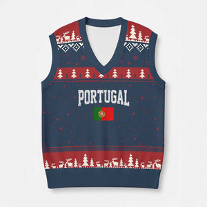 Vintage Portugal Flag Portuguese Pride Throwback Design V-Neck Knit Sweater Vest