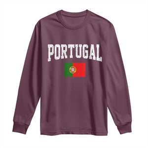 Vintage Portugal Flag Portuguese Pride Throwback Design Long Sleeve Shirt