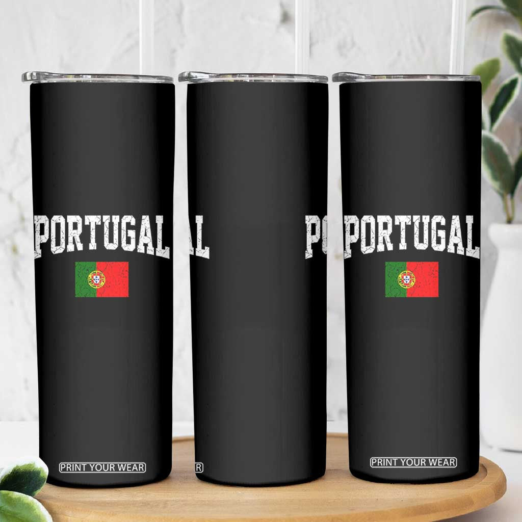 Vintage Portugal Flag Portuguese Pride Throwback Design Skinny Tumbler