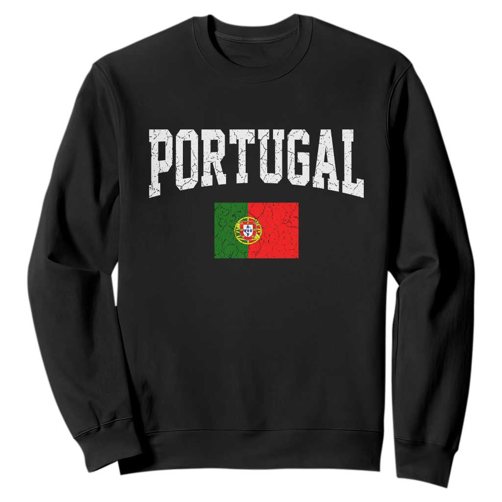 Vintage Portugal Flag Portuguese Pride Throwback Design Sweatshirt