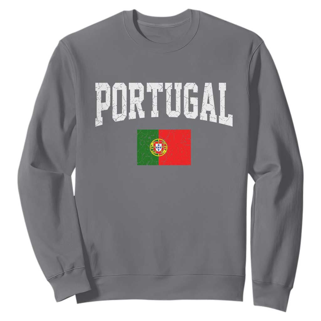 Vintage Portugal Flag Portuguese Pride Throwback Design Sweatshirt