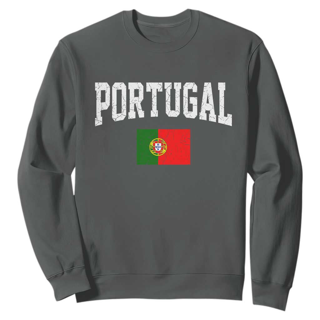 Vintage Portugal Flag Portuguese Pride Throwback Design Sweatshirt