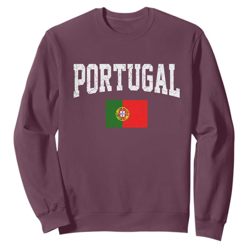 Vintage Portugal Flag Portuguese Pride Throwback Design Sweatshirt