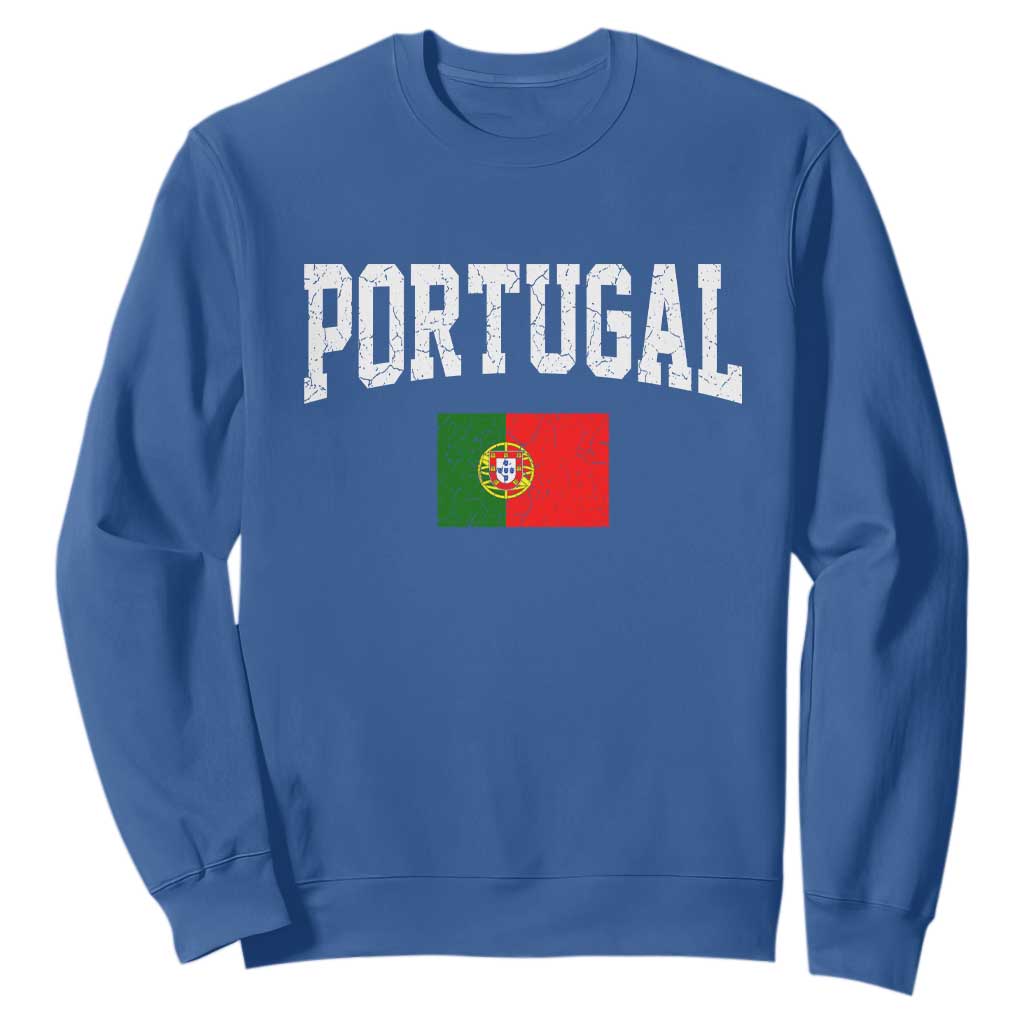 Vintage Portugal Flag Portuguese Pride Throwback Design Sweatshirt