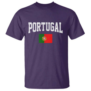 Vintage Portugal Flag Portuguese Pride Throwback Design T Shirt