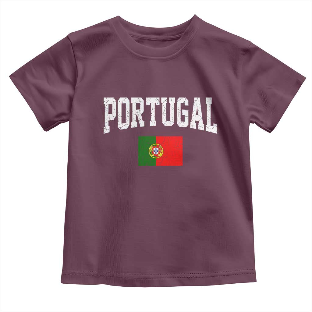Vintage Portugal Flag Portuguese Pride Throwback Design Toddler T Shirt