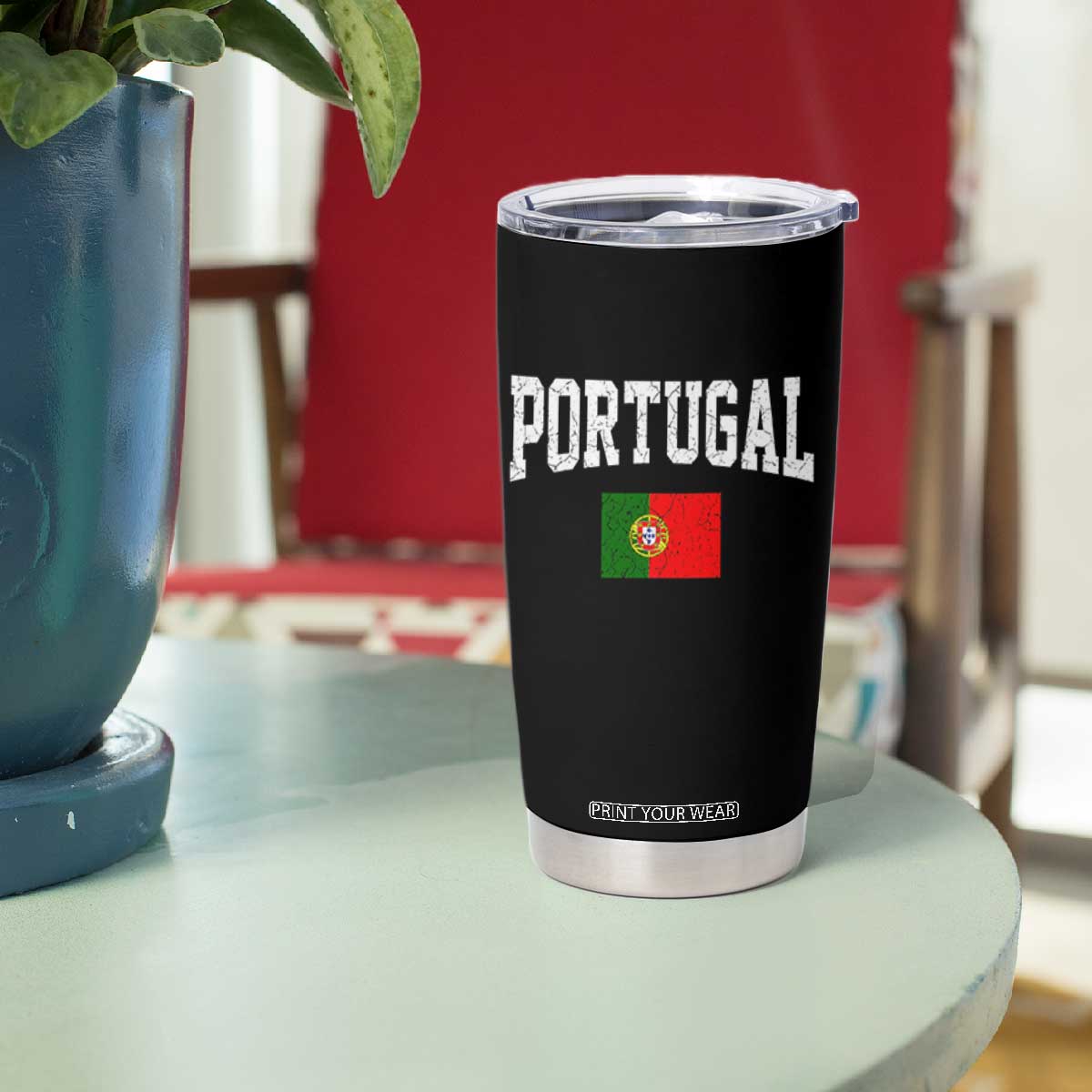 Vintage Portugal Flag Portuguese Pride Throwback Design Tumbler Cup