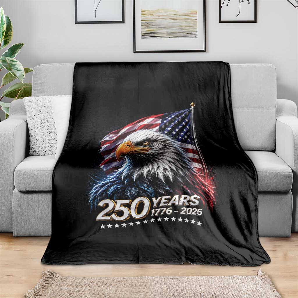 250 Years USA 250th Anniversary Throw Blanket Patriotic Eagle 4th of July TS11 Print Your Wear