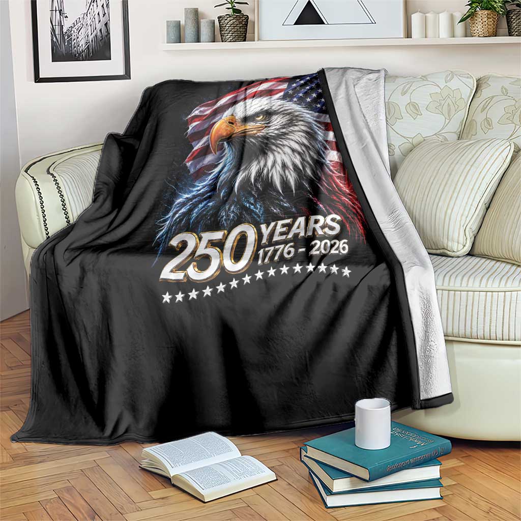 250 Years USA 250th Anniversary Throw Blanket Patriotic Eagle 4th of July TS11 Print Your Wear