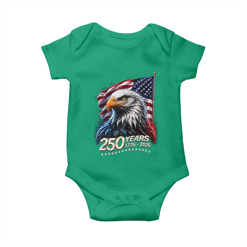250 Years USA 250th Anniversary Baby Onesie Patriotic Eagle 4th of July TS11 Irish Green Print Your Wear