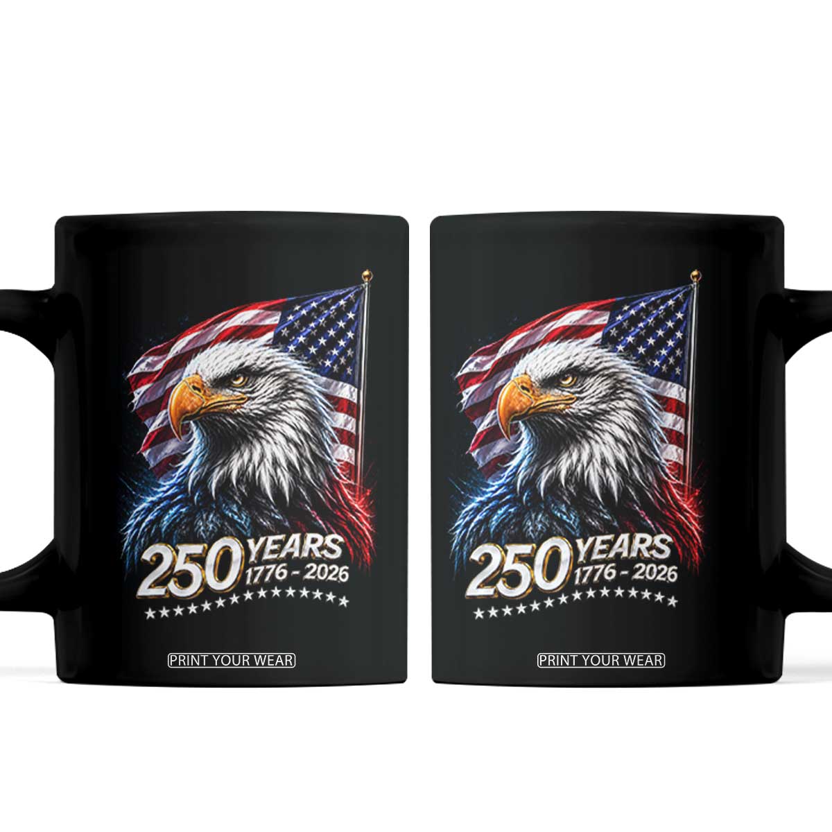 250 Years USA 250th Anniversary Coffee Mug Patriotic Eagle 4th of July