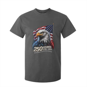 250 Years USA 250th Anniversary T Shirt For Kid Patriotic Eagle 4th of July TS11 Dark Heather Print Your Wear