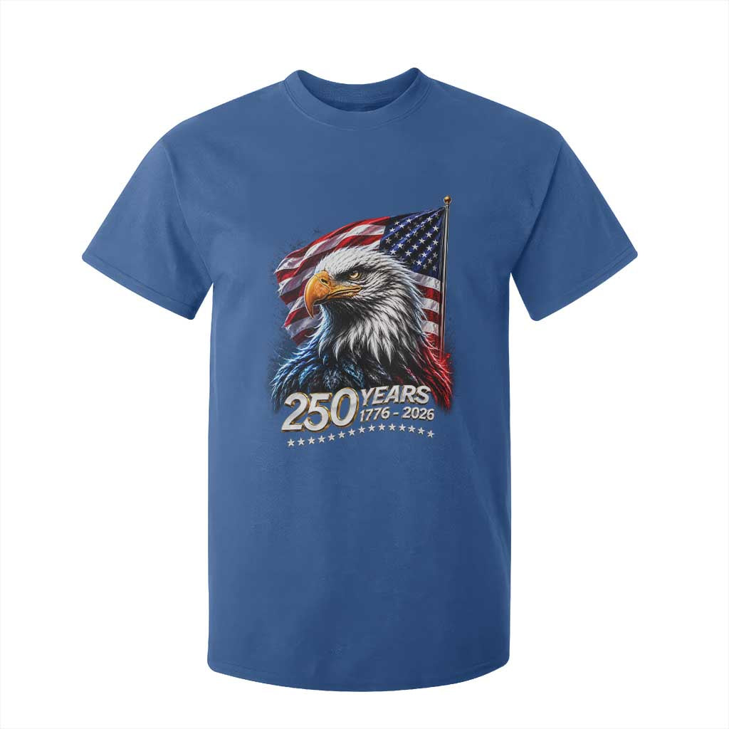 250 Years USA 250th Anniversary T Shirt For Kid Patriotic Eagle 4th of July TS11 Royal Blue Print Your Wear