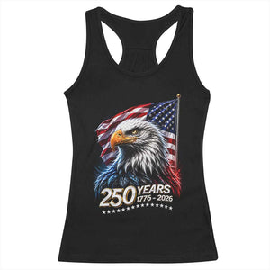 250 Years USA 250th Anniversary Racerback Tank Top Patriotic Eagle 4th of July TS11 Black Print Your Wear