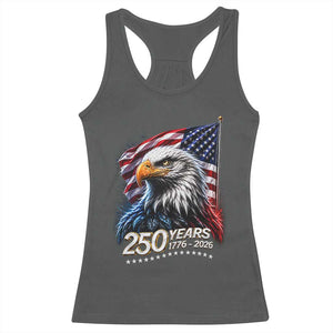 250 Years USA 250th Anniversary Racerback Tank Top Patriotic Eagle 4th of July TS11 Dark Heather Print Your Wear