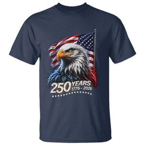250 Years USA 250th Anniversary T Shirt Patriotic Eagle 4th of July TS11 Navy Print Your Wear